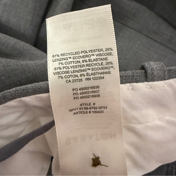 Aritzia Babaton Grey Gray High Waisted Rise Wide Leg Pleated Pants w/ Belt Loops - Picture 16 of 16